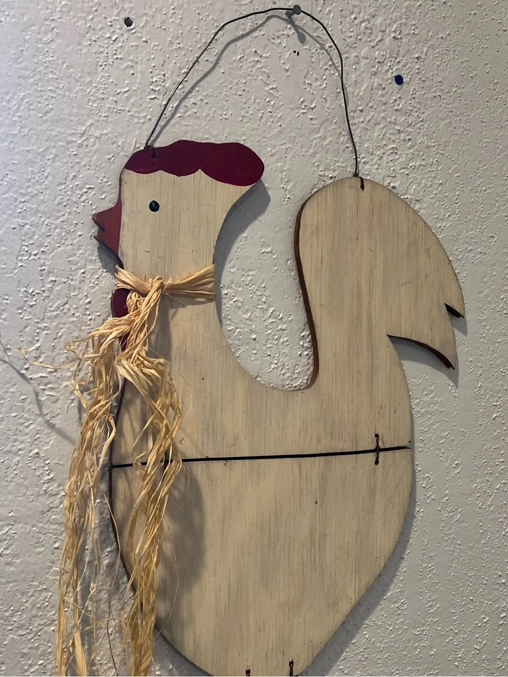 Vintage Rustic Wooden Rooster Wall Decor